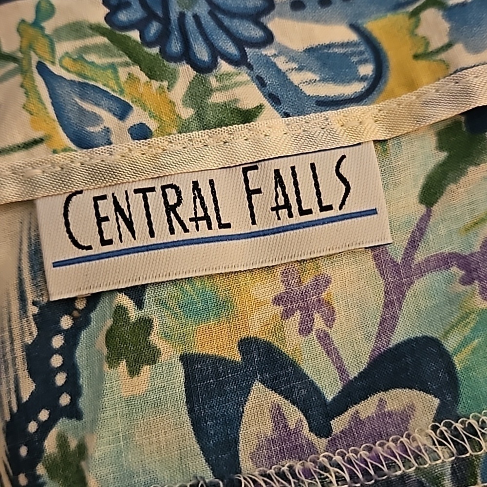 VTG CENTRAL FALLS Project X Floral Paisley Sleeveless Split Neck Tier Skirt Set - Picture 11 of 12